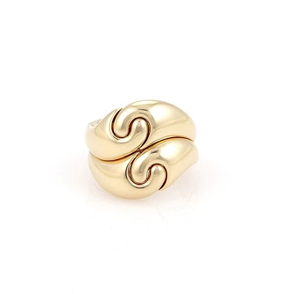 MARINA B GOLD RING 18K YELLOW DOUBLE YING YANG STYLE (1 of 2)