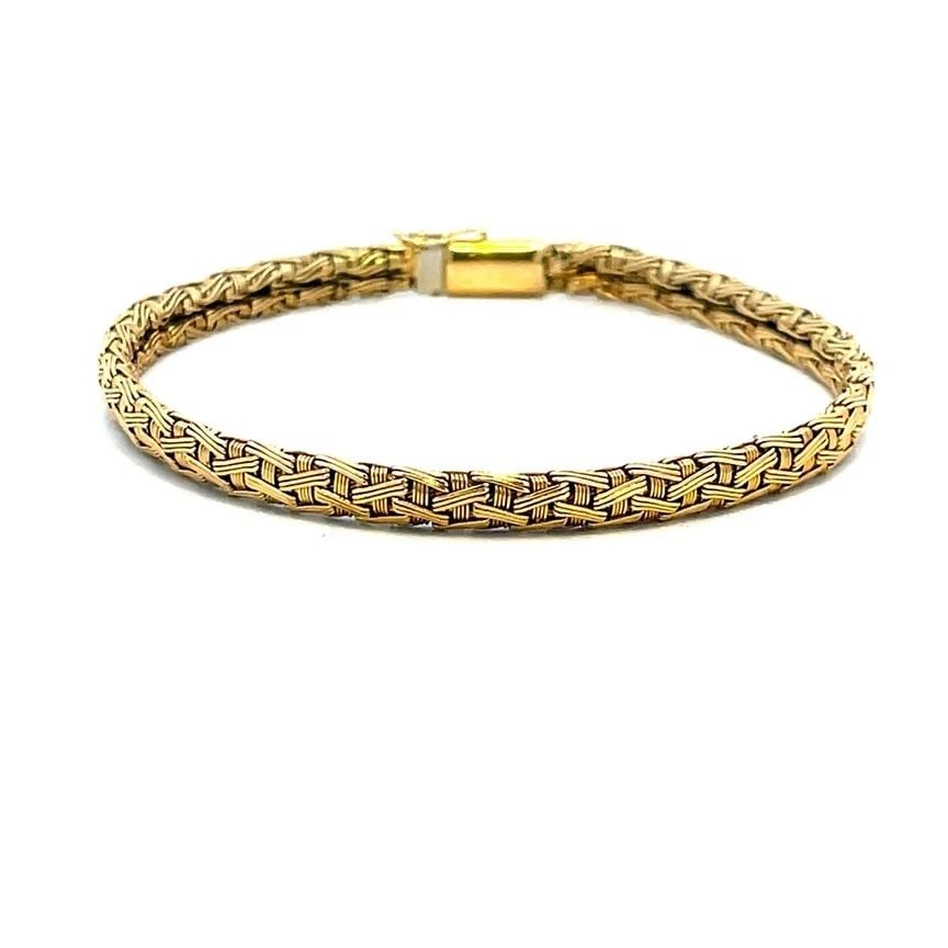 TIFFANY & CO. GOLD BRACELET 18K YELLOW FLEX WEAVE DESIGN (1 of 2)