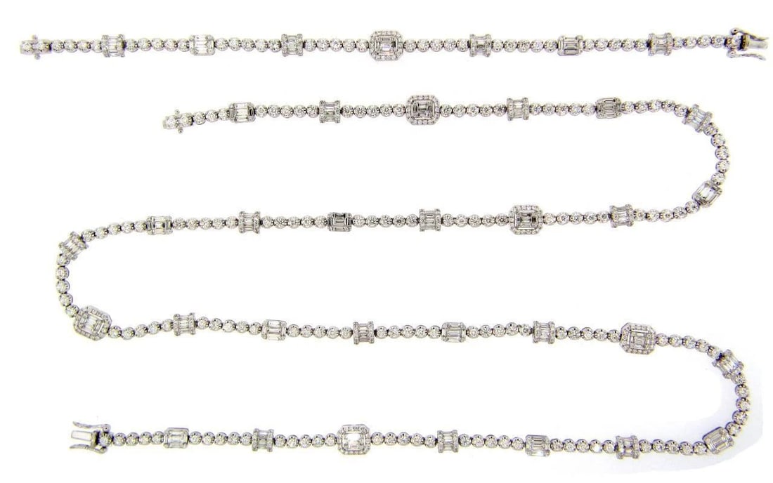 18KT GOLD GRAND INTERCHANGEABLE DIAMOND NECKLACE BRACELET (1 of 1)