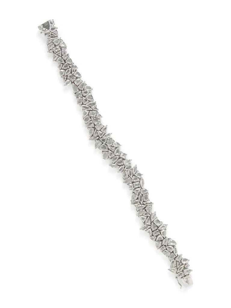 18KT RARE FANCY ROSE CUT DIAMOND BRACELET (1 of 2)