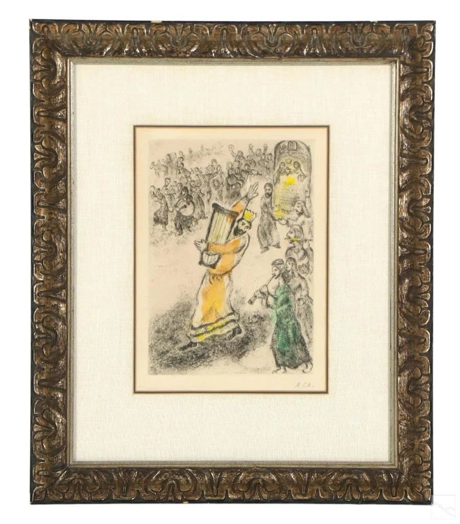 IMPORTANT HANDCOLORED MARC CHAGALL ETCHING MERRILL CHASE GALLERIES: IMPORTANT HANDCOLORED MARC CHAGALL ETCHING MERRILL CHASE GALLERIES IMPORTANT HANDCOLORED MARC CHAGALL ETCHING MERRILL CHASE GALLERIES The Following Item we are Offering is A RARE IMPORTANT AND EXQUISI