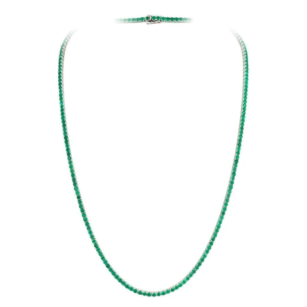 18KT GOLD 22.50CT EMERALD LONG STRAND NECKLACE (1 of 2)
