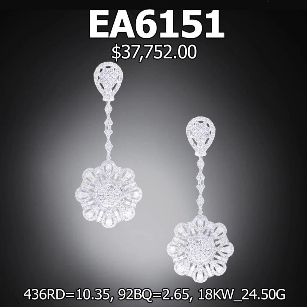 18KT GOLD LARGE 13CT GLITTERING ROYAL DIAMOND EARRINGS: 18KT GOLD LARGE 13CT GLITTERING ROYAL DIAMOND EARRINGS 18KT GOLD LARGE 13CT GLITTERING ROYAL DIAMOND EARRINGS The Following Items we are offering is an Important Pair of Rare Estate Radiant Pair of 18