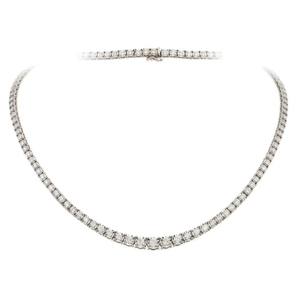 18KT GOLD DIAMOND RIVIERA TENNIS NECKLACE (1 of 1)