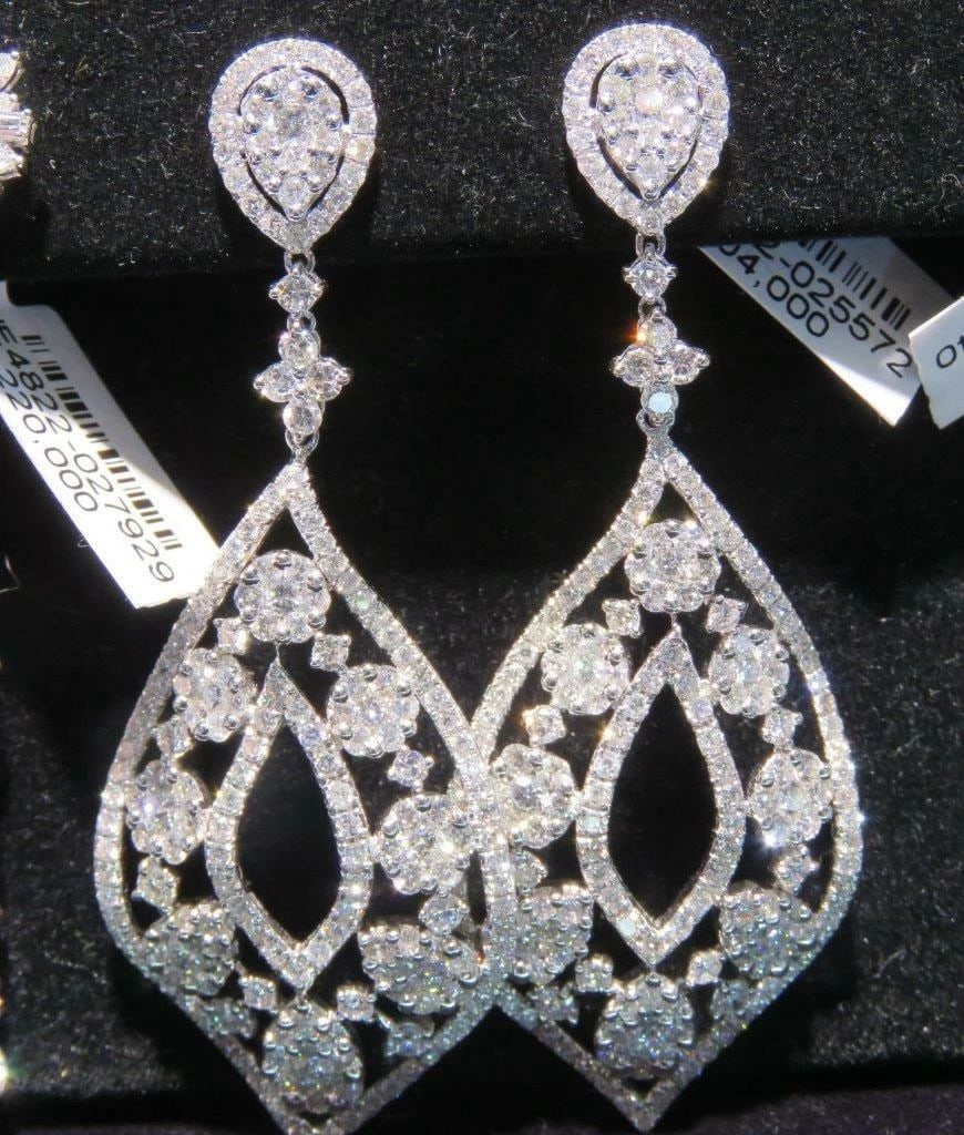18KT GOLD GORGEOUS RARE FANCY DIAMOND DANGLE EARRINGS (1 of 2)