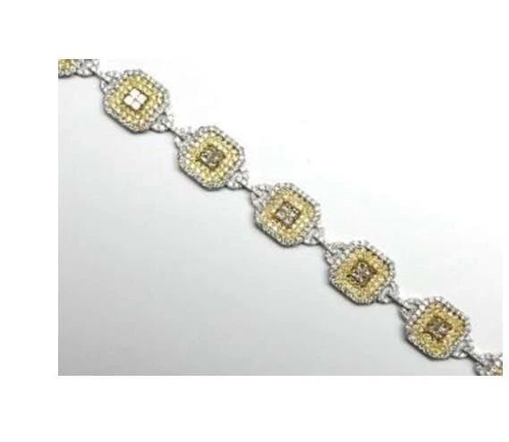 18KT RARE FANCY GLITTERING YELLOW DIAMOND BRACELET (1 of 2)