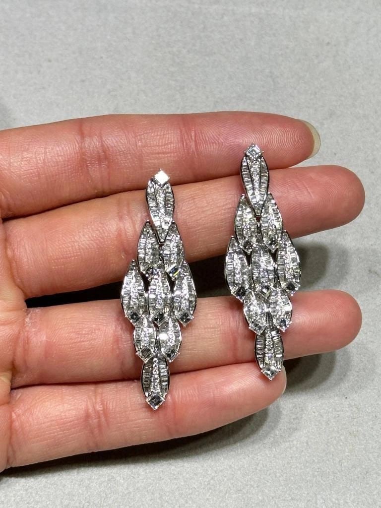 18KT GOLD 6CT FANCY DIAMOND DANGLE EARRINGS (1 of 2)