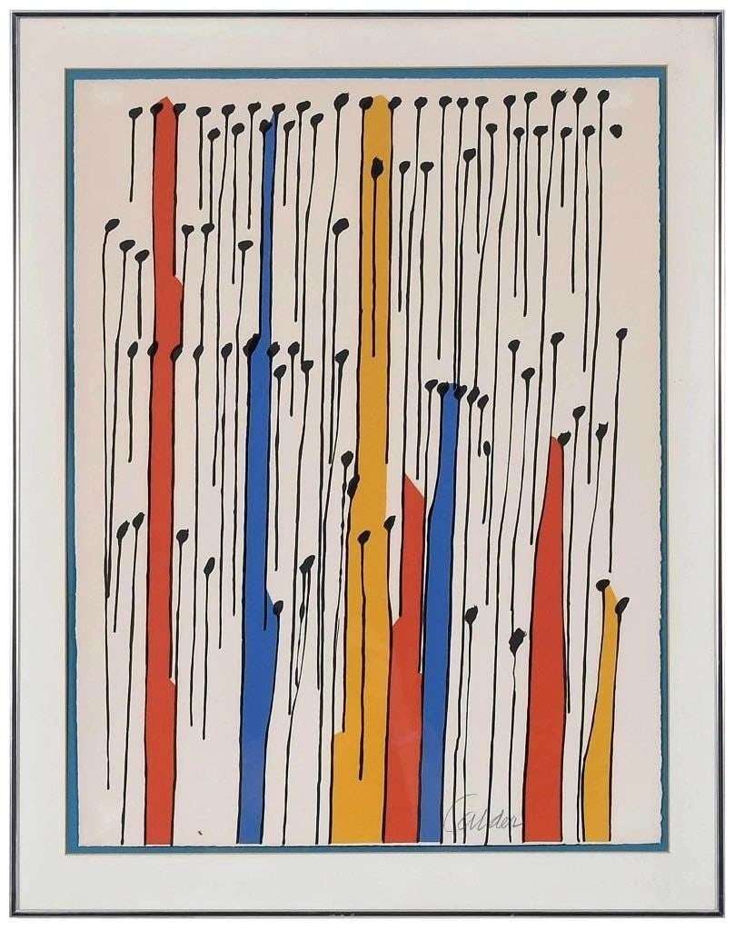 SIGNED NUMBERED ALEXANDER CALDER RAIN DROPS: SIGNED NUMBERED ALEXANDER CALDER RAIN DROPS SIGNED NUMBERED ALEXANDER CALDER RAIN DROPS The Following Item we are Offering is AN EXTREMELY VERY RARE EXQUISITE LARGE DELUXE ORIGINAL ALEXANDER CALDER (A