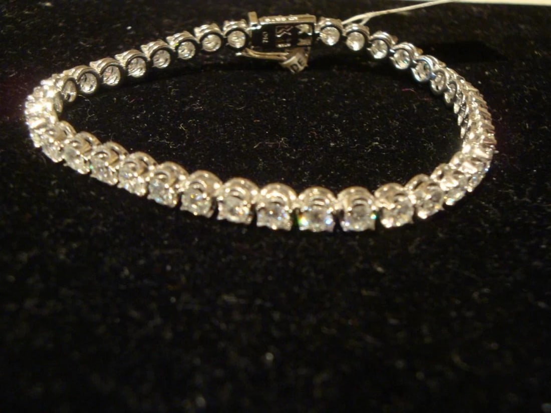 18KT 6CT GAL CERTIFIED DIAMOND TENNIS ANNIVERSARY BRACELET! (1 of 2)