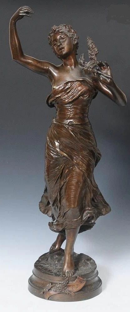 19THC MUSEUM QTY HENRI LOUIS LEVASSEUR FEMALE BRONZE FIGURE: 19THC MUSEUM QTY HENRI LOUIS LEVASSEUR FEMALE BRONZE FIGURE LAST CALL, LAST CHANCE!!! LIQUIDATION CLEARANCE!!! The Following Item is An Outstanding 19th Century Bronze sculpture showcasing a Standing