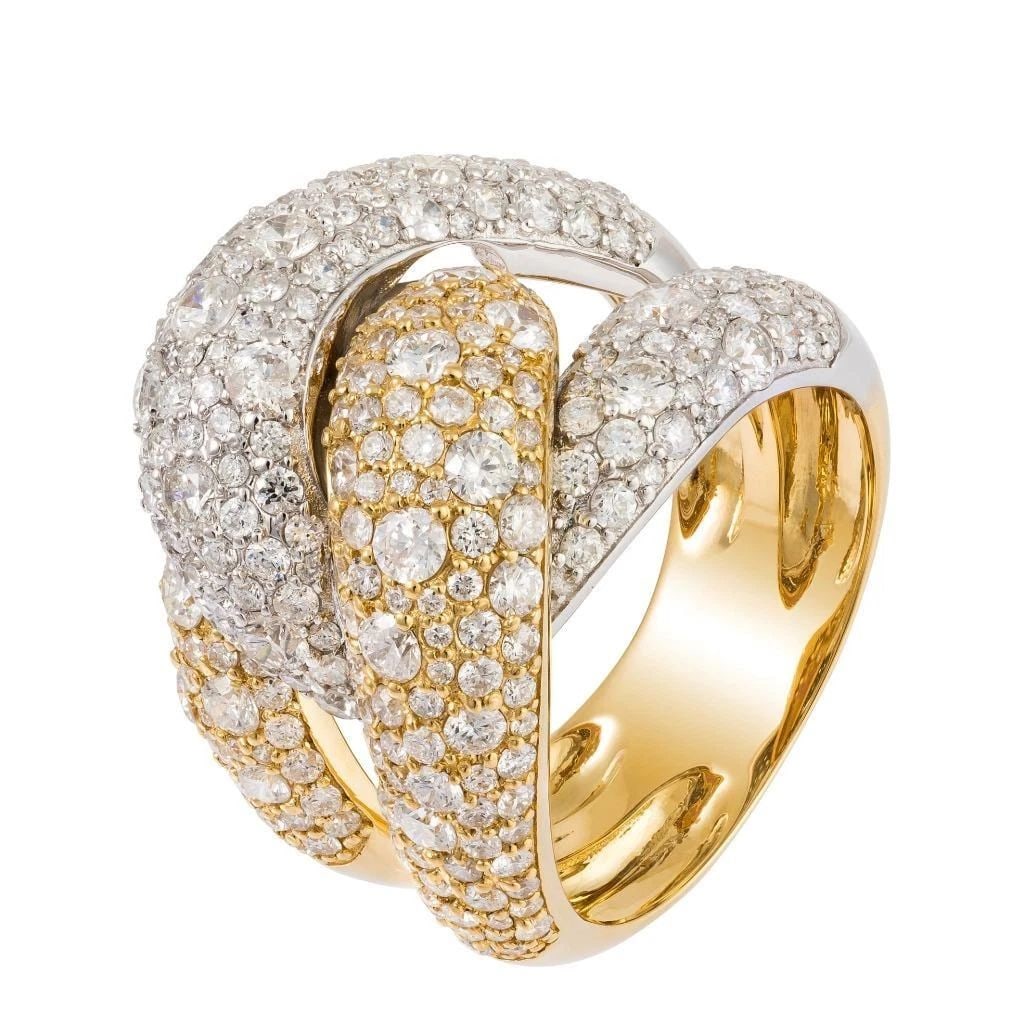 IMPORTANT 18KT WHITE GOLD YELLOW GOLD FANCY DIAMOND RING (1 of 2)