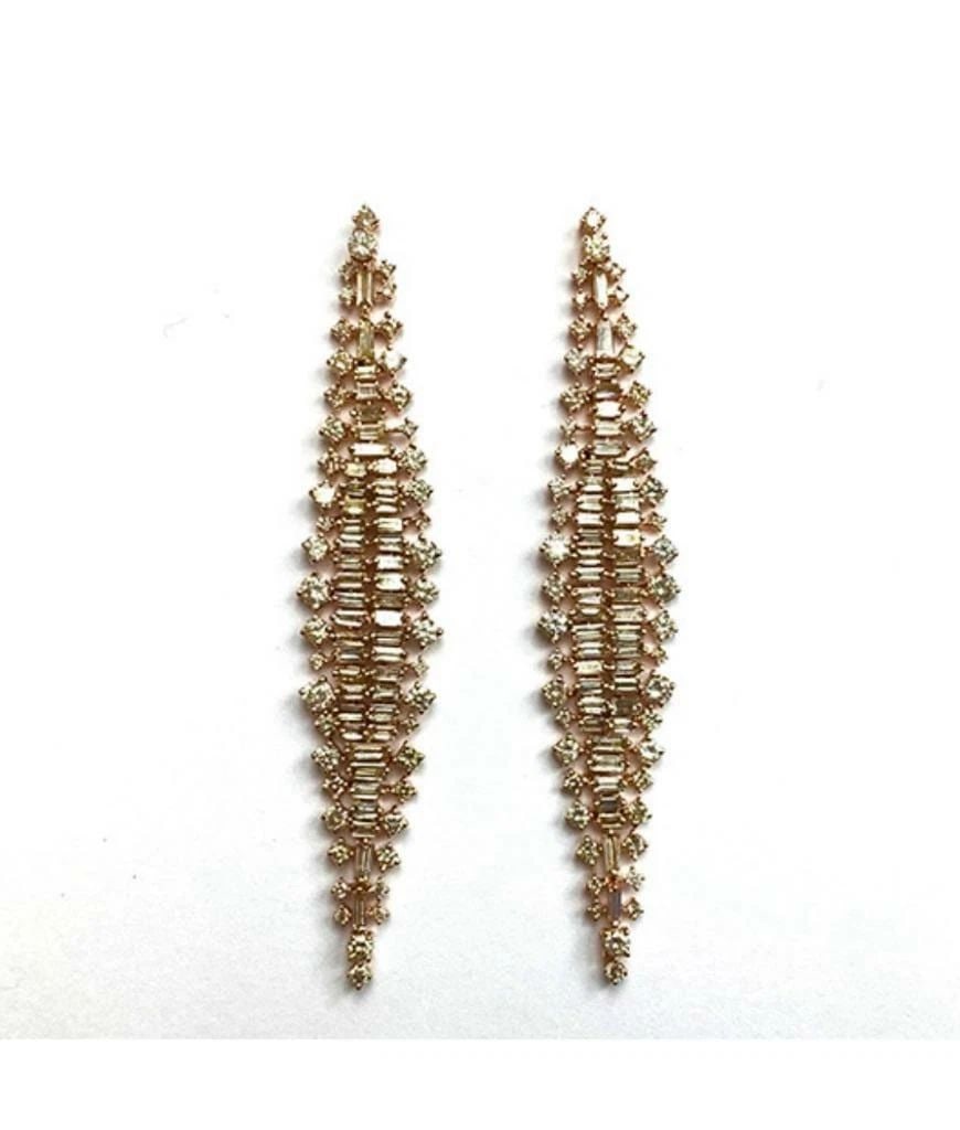 18KT GOLD 5.50CT FANCY DIAMOND DANGLE EARRINGS (1 of 1)