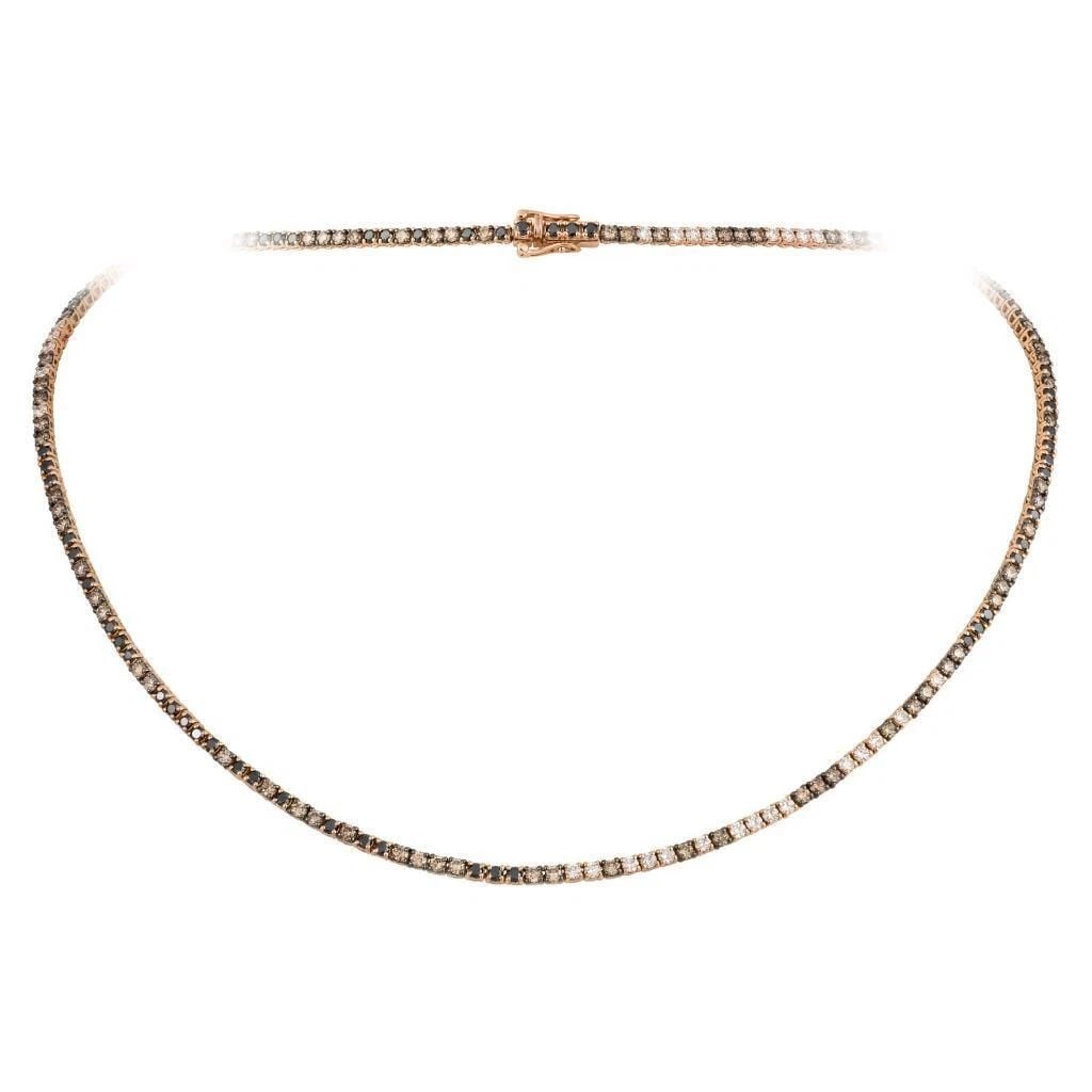 18KT 7CT FANCY COLORED DIAMOND STRAND NECKLACE: 18KT 7CT FANCY COLORED DIAMOND STRAND NECKLACE The Following Item we are offering is this Rare Important Radiant 18KT Gold Gorgeous Glittering and Sparkling Magnificent Fancy Color Diamond Strand Neck