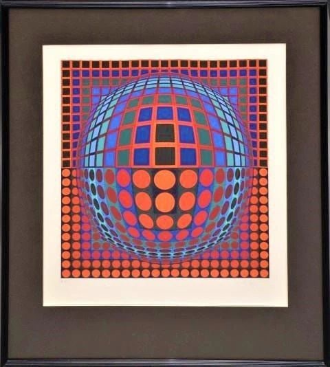 BEAUTIFUL IMPORTANT ORIG ARTIST PROOF VICTOR VASARELY LITHOGRAPH OP ART: BEAUTIFUL IMPORTANT ORIG ARTIST PROOF VICTOR VASARELY LITHOGRAPH OP ART BEAUTIFUL IMPORTANT ORIG ARTIST PROOF VICTOR VASARELY LITHOGRAPH OP ART The Following Item we are Offering is A RARE EXQUISITE 3