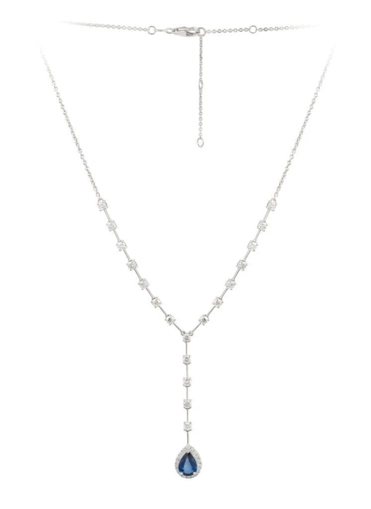 18KT GOLD MAGNIFICENT BLUE SAPPHIRE NECKLACE (1 of 1)