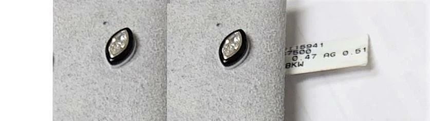 18KT GOLD GORGEOUS BLACK AGATE DIAMOND CUT STUDS EARRINGS: 18KT GOLD GORGEOUS BLACK AGATE DIAMOND CUT STUDS EARRINGS The Following Items we are offering is a Rare Important Radiant Pair of 18KT WHITE GOLD LARGE DIAMOND CUT AND BLACK AGATE DECO STYLE STUD EARR