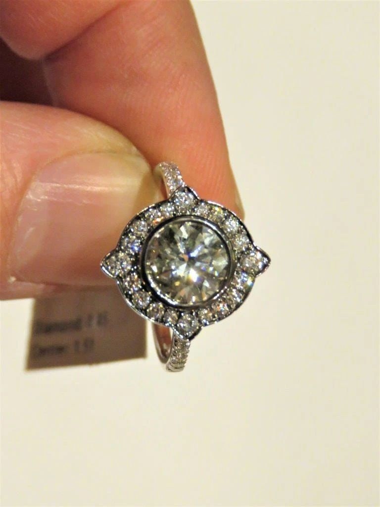 18KT RARE ART DECO STYLE LARGE DIAMOND RING (1 of 1)