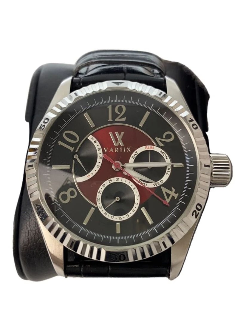 VARTIX ALIVE DAY DATE POWER RESERVE MEN'S WATCH: VARTIX ALIVE DAY DATE POWER RESERVE MEN'S WATCH VARTIX ALIVE DAY DATE POWER RESERVE MEN'S WATCH Item Description Condition: Used (B) Slight signs of wear Product Details Model Number: - Material: Leat