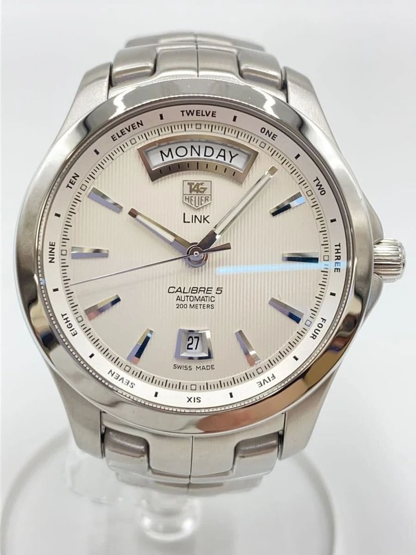 TAG HEUER LINK CALIBER 5 MEN'S WATCH: TAG HEUER LINK CALIBER 5 MEN'S WATCH TAG HEUER LINK CALIBER 5 MEN'S WATCH Item Description Condition Used B Slight signs of use Product Description ?Accessories: None ?Condition Details ?Crystal: Scra