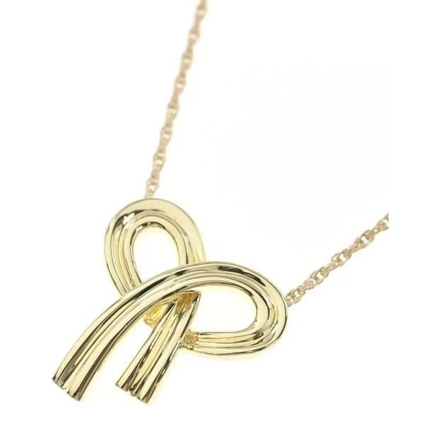 TIFFANY & CO. RIBBON K18 YELLOW GOLD LENGTH 36CM NECKLACE PRE OWNED: TIFFANY & CO. RIBBON K18 YELLOW GOLD LENGTH 36CM NECKLACE PRE OWNED Item Description [Brand] TIFFANY & CO.[Type] Women's[Color] K18YG[Size] -[Actual Measurements (cm)] Motif Height: 2.5cm, Motif Width