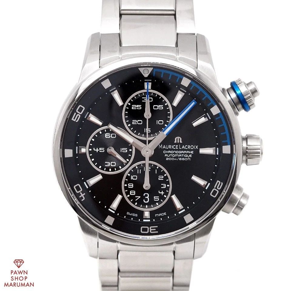 MAURICE LACROIX PONTOS S CHRONOGRAPH PT6008-SS002-331 MEN'S WATCH G1031 (1 of 2)