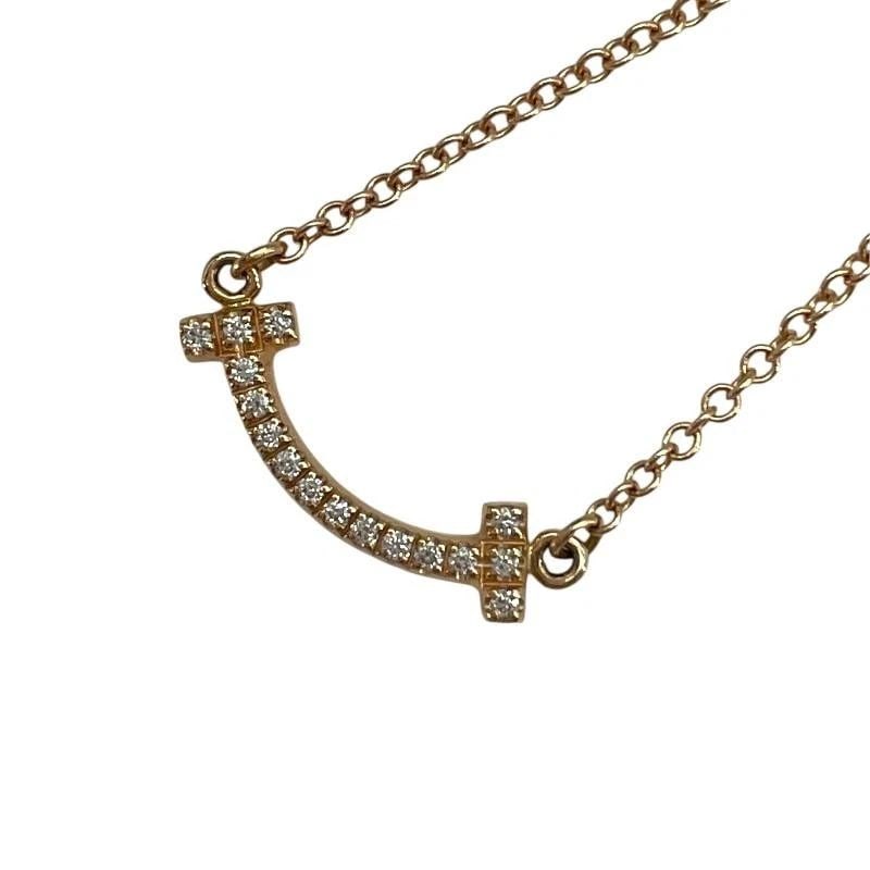 TIFFANY & CO. T SMILE DIAMOND K18PG LENGTH 44CM LADIES NECKLACE PRE OWNED B1002: TIFFANY & CO. T SMILE DIAMOND K18PG LENGTH 44CM LADIES NECKLACE PRE OWNED B1002 TIFFANY & CO. T SMILE DIAMOND K18PG LENGTH 44CM LADIES NECKLACE PRE OWNED B1002 Item Description Brand TIFFANY & CO. Pro