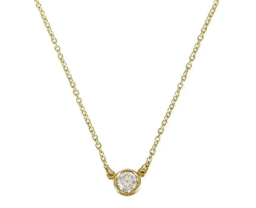 TIFFANY & CO. BY THE YARD DIAMOND K18YG LENGTH 41CM NECKLACE PRE OWNED: TIFFANY & CO. BY THE YARD DIAMOND K18YG LENGTH 41CM NECKLACE PRE OWNED TIFFANY & CO. BY THE YARD DIAMOND K18YG LENGTH 41CM NECKLACE PRE OWNED Item Description [Brand] Tiffany & Co. [Item] Necklace [Li
