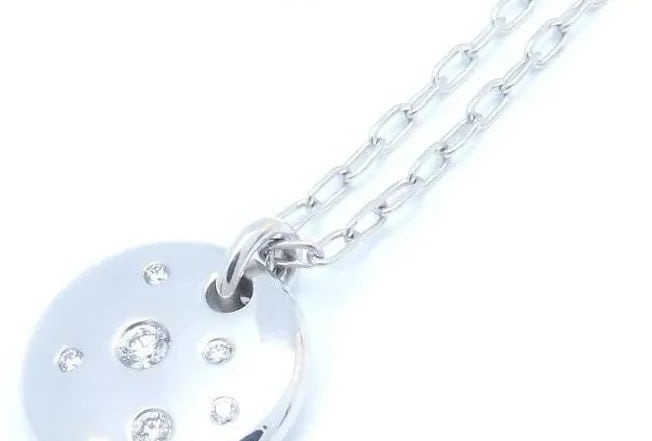TIFFANY & CO. DOTS DIAMOND K18WG LENGTH 41CM LADIES NECKLACE PRE OWNED: TIFFANY & CO. DOTS DIAMOND K18WG LENGTH 41CM LADIES NECKLACE PRE OWNED TIFFANY & CO. DOTS DIAMOND K18WG LENGTH 41CM LADIES NECKLACE PRE OWNED Item Description Brand : Tiffany & Co. Material: 18K White