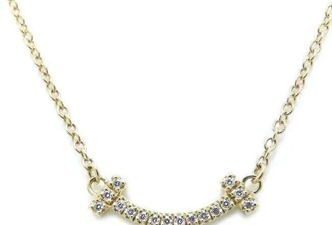 TIFFANY & CO. T SMILE MINI DIAMOND K18YG LENGTH 45CM NECKLACE PRE OWNED: TIFFANY & CO. T SMILE MINI DIAMOND K18YG LENGTH 45CM NECKLACE PRE OWNED TIFFANY & CO. T SMILE MINI DIAMOND K18YG LENGTH 45CM NECKLACE PRE OWNED Item Description Brand : Tiffany & Co. Material: 18K Yel
