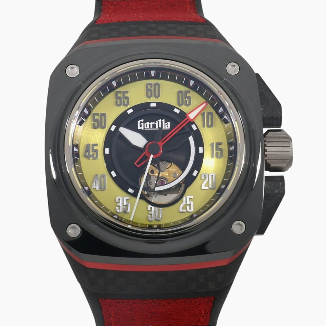 GORILLA WATCH FASTBACK CARBON MODENA GT FBY21.1 MEN'S WATCH: GORILLA WATCH FASTBACK CARBON MODENA GT FBY21.1 MEN'S WATCH Item Description Brand: Gorilla WatchesModel: Fastback Carbon Modena GTReference number: FBY21.1Year of production: 2025Condition: UnusedMat