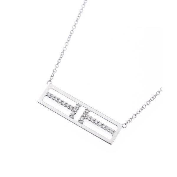 TIFFANY & CO. OPEN BAR K18WG DIAMOND LENGTH 48CM NECKLACE PRE OWNED: TIFFANY & CO. OPEN BAR K18WG DIAMOND LENGTH 48CM NECKLACE PRE OWNED Item Description [Brand] TIFFANY & CO. (Tiffany)[Type] Women's[Color] K18WG[Actual Measurements (cm)] Motif Height: 1cm, Motif Width
