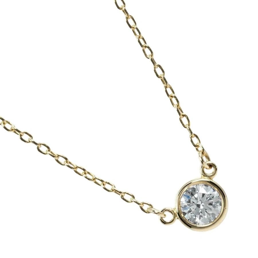 TIFFANY & CO. BY THE YARD DIAMOND K18YG LENGTH 50CM NECKLACE PRE OWNED: TIFFANY & CO. BY THE YARD DIAMOND K18YG LENGTH 50CM NECKLACE PRE OWNED Item Description [Brand] Tiffany & Co.[Model name] By the Yard[Target] Ladies[Material] 18K yellow gold x diamond[Weight] Approx.