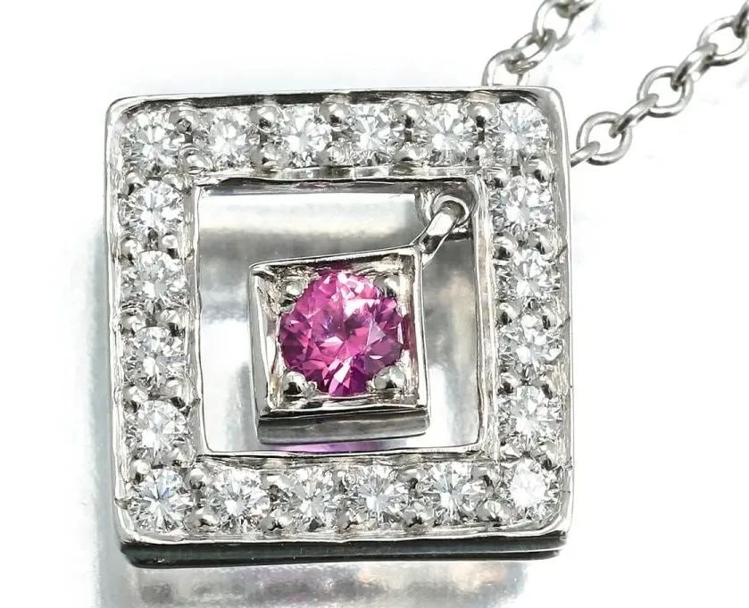 TIFFANY & CO. SQUARE SAPPHIRE DIAMOND PT950 LENGTH 41CM NECKLACE PRE OWNED: TIFFANY & CO. SQUARE SAPPHIRE DIAMOND PT950 LENGTH 41CM NECKLACE PRE OWNED Item Description [Brand]TIFFANY & Co. [Product Name]Tiffany Sapphire Necklace[Size]Top Design Size: Approx. 9.4 x 9.4mm, Chai