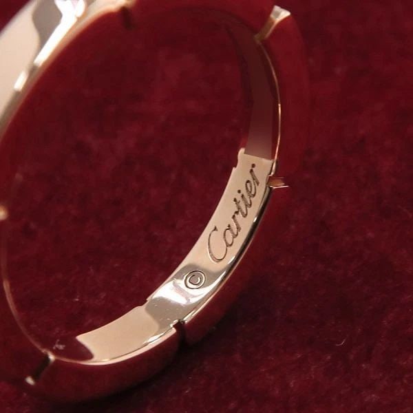 CARTIER MAILLON PANTHERE K18PG DIAMONDS #45 US SIZE NO. 3.5 RING PRE OWNED (1 of 2)