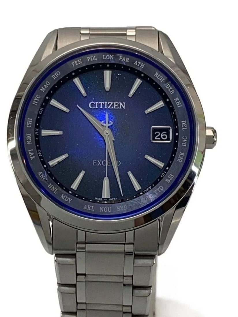 CITIZEN EXCEED CB1150-75L MEN'S WATCH: CITIZEN EXCEED CB1150-75L MEN'S WATCH Item Description Condition: Used (B) Slight signs of use Product Details Model Number: - Material: Stainless steel Measurements (cm): Case Height: 4.5cm Case Widt