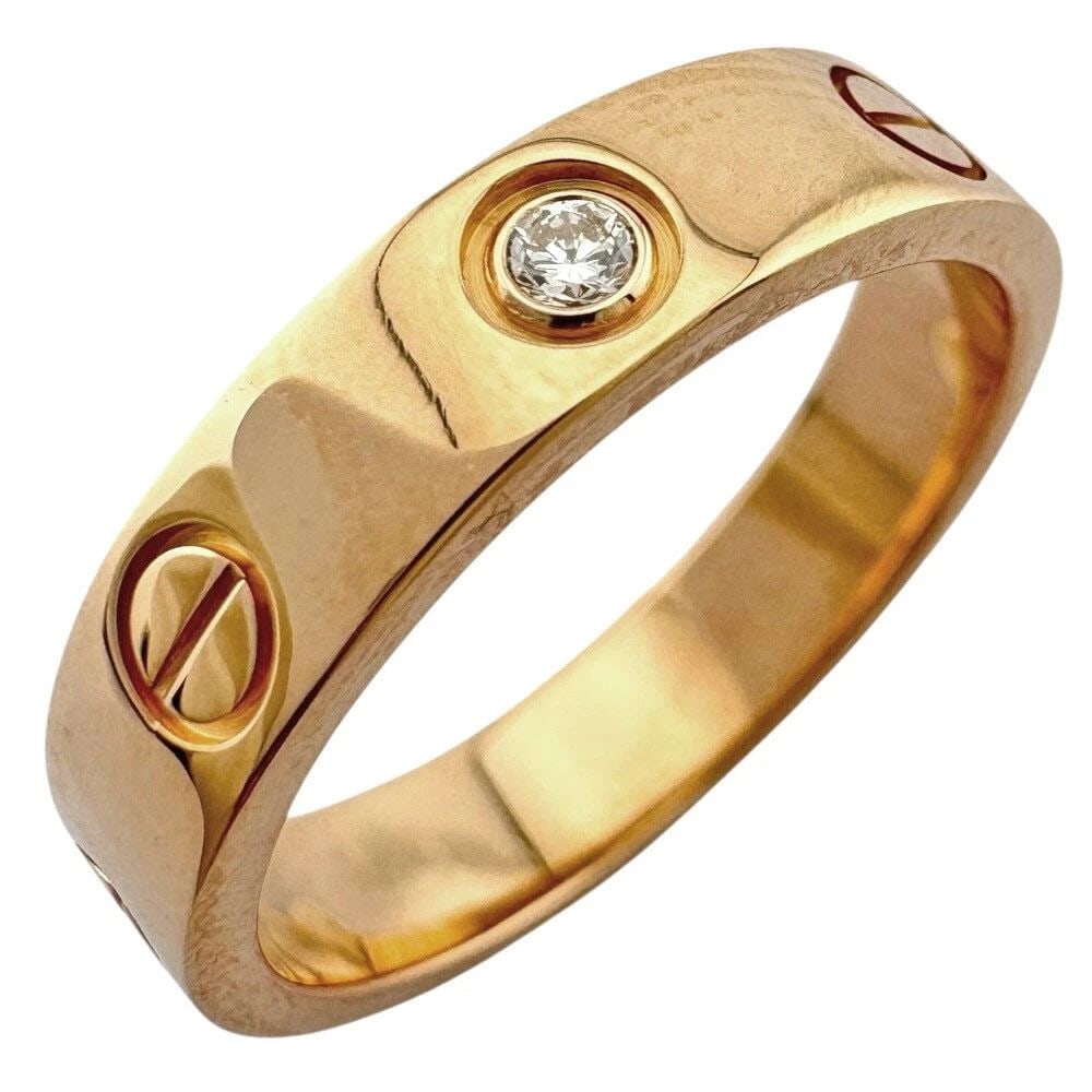 CARTIER MINI LOVE RING US SIZE NO. 5 K18 PINK GOLD DIAMOND RING PRE OWNED: CARTIER MINI LOVE RING US SIZE NO. 5 K18 PINK GOLD DIAMOND RING PRE OWNED Item Description Description of Itembrand CARTIER/Cartiersubject Women'scolor Gold x Pink Goldline Mini LoveSeason All seasons