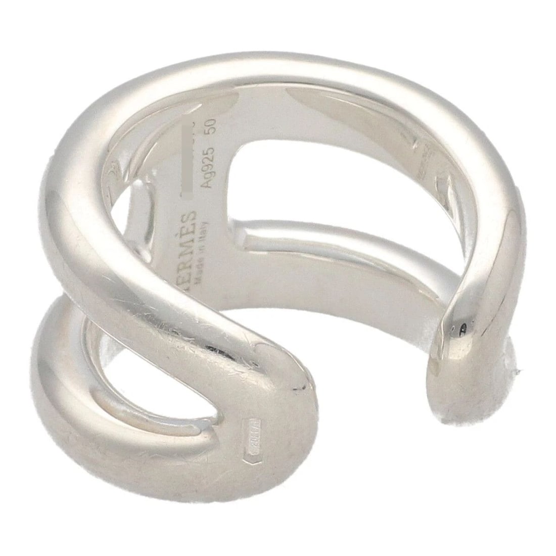 HERMES OSMOS H102539B SV925 CHAINE D'ANCRE US SIZE NO. 5.5 RINGS PRE OWNED U0927 (1 of 2)