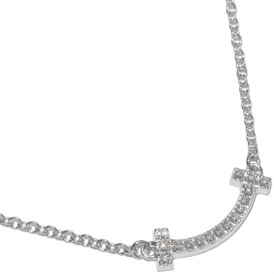 TIFFANY & CO. T-SMILE MINI DIAMOND K18WG 41-46CM LENGTH NECKLACE PRE OWNED B0922: TIFFANY & CO. T-SMILE MINI DIAMOND K18WG 41-46CM LENGTH NECKLACE PRE OWNED B0922 TIFFANY & CO. T-SMILE MINI DIAMOND K18WG 41-46CM LENGTH NECKLACE PRE OWNED Item Description brand Tiffany & Co. size Ne
