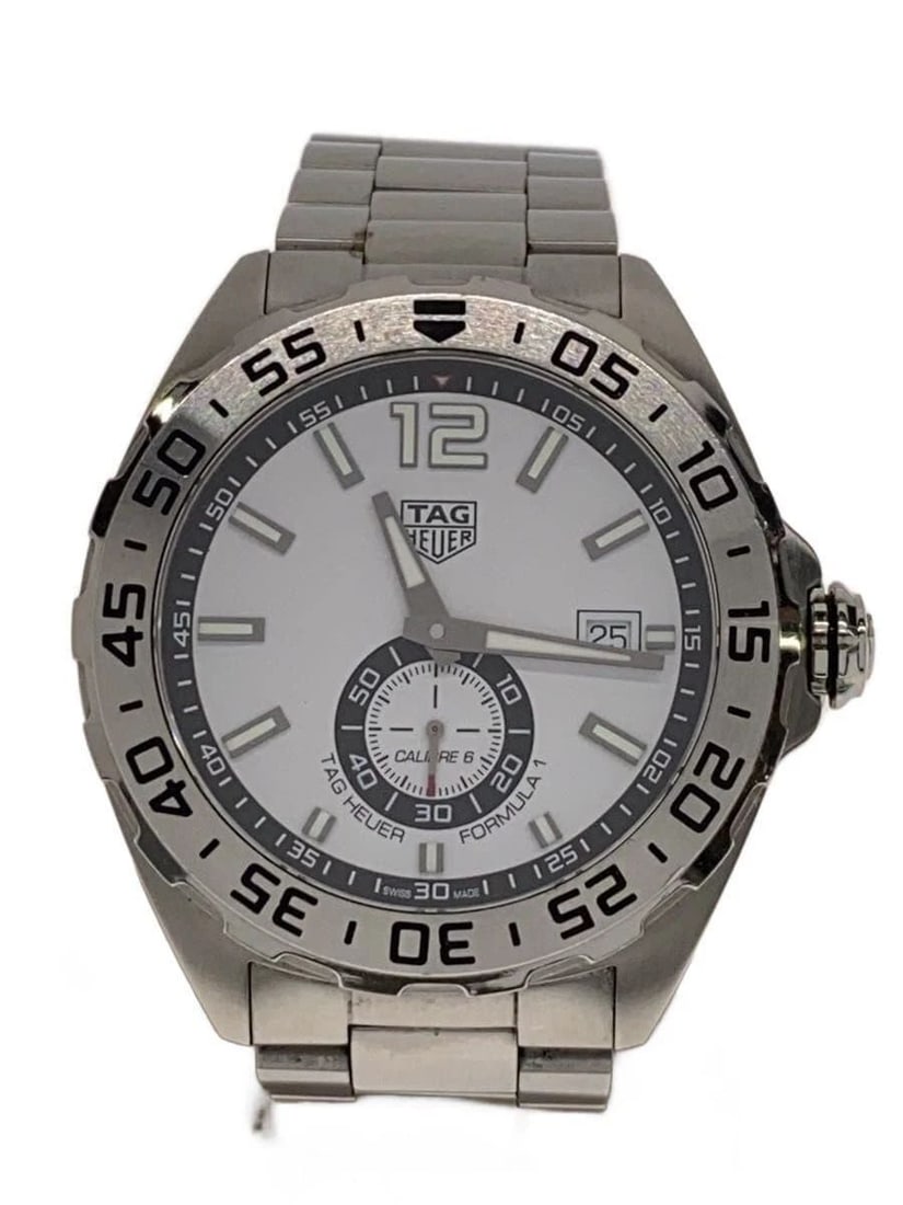 TAGHEUER FORMULA1 WAZ2013 MEN'S WATCH: TAGHEUER FORMULA1 WAZ2013 MEN'S WATCH Item Description Condition: Used, Grade BSlight signs of useProduct DetailsModel Number: -Color: WhiteMaterial: Stainless steelNotes:20250810, Daily Accuracy: -1D