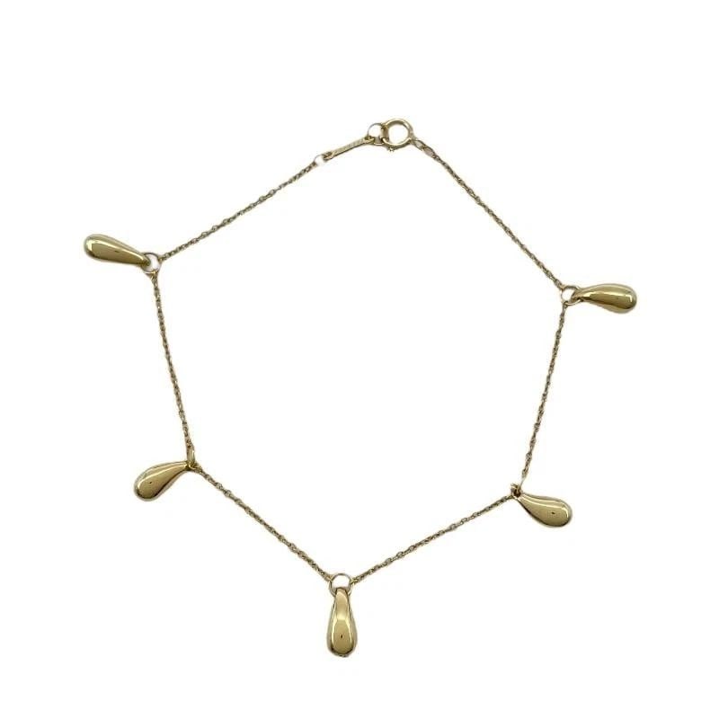 TIFFANY & CO. TEARDROP YELLOW GOLD 750 LENGTH 17CM BRACELET PRE OWNED: TIFFANY & CO. TEARDROP YELLOW GOLD 750 LENGTH 17CM BRACELET PRE OWNED Item Description Brand TIFFANY & CO. Product name Teardrop Bracelet material 750 color Yellow gold subject Women's size Total leng