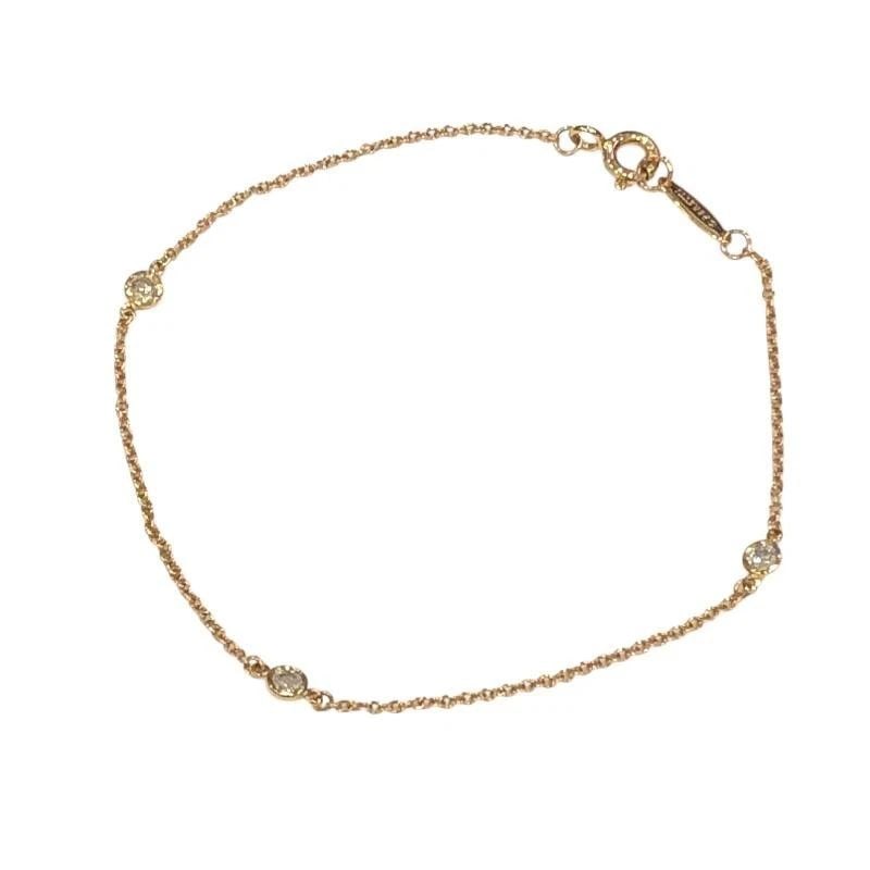 TIFFANY & CO. BY THE YARD 750YG DIAMOND LENGTH 17.5CM BRACELET PRE OWNED: TIFFANY & CO. BY THE YARD 750YG DIAMOND LENGTH 17.5CM BRACELET PRE OWNED Item Description Brand TIFFANY & CO. Product name By the Yard 3P Bracelet material 18K Yellow Gold 750YG/Diamond color Yellow g