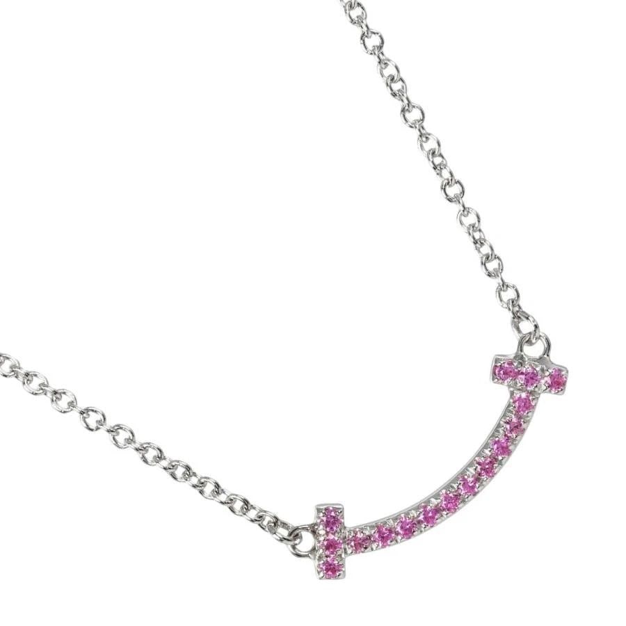 TIFFANY & CO. T SMILE PINK SAPPHIRE K18WG LENGTH 44CM NECKLACE PRE OWNED B0916: TIFFANY & CO. T SMILE PINK SAPPHIRE K18WG LENGTH 44CM NECKLACE PRE OWNED B0916 TIFFANY & CO. T SMILE PINK SAPPHIRE K18WG LENGTH 44CM NECKLACE PRE OWNED Item Description [Brand] Tiffany & Co. [Model Na