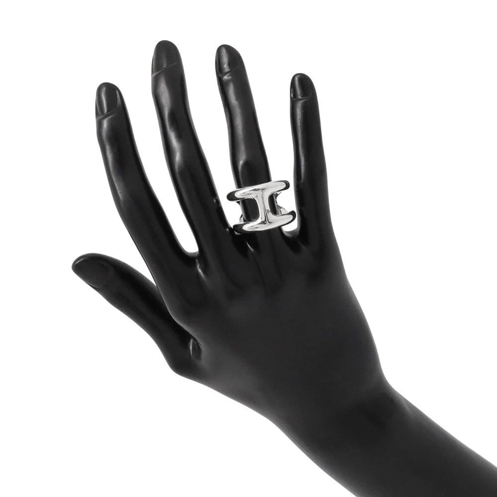 HERMÈS OSMOSE GM SV925 SILVER US SIZE NO. 6 RINGS: HERMÈS OSMOSE GM SV925 SILVER US SIZE NO. 6 RINGS HERMÈS OSMOSE GM SV925 SILVER US SIZE NO. 6 RINGS Item Description Description of Item brand Hermes situation Surface/Scuffs Finishing not yet mater