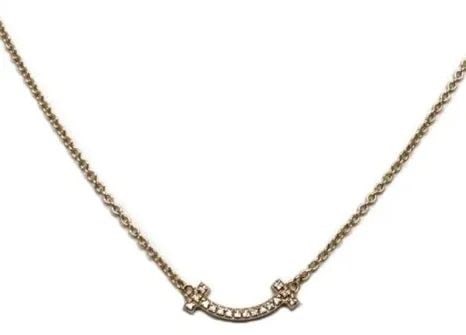 TIFFANY T SMILE NECKLACE MINI 62617772 750PG K18 16P DIAMONDS 40.5-45CM Y1029: TIFFANY T SMILE NECKLACE MINI 62617772 750PG K18 16P DIAMONDS 40.5-45CM Y1029 Item Description Brand: Tiffany & Co.Product Name: T Smile Necklace MiniModel Number: 62617772Material: 750PG Pink Gold, 1