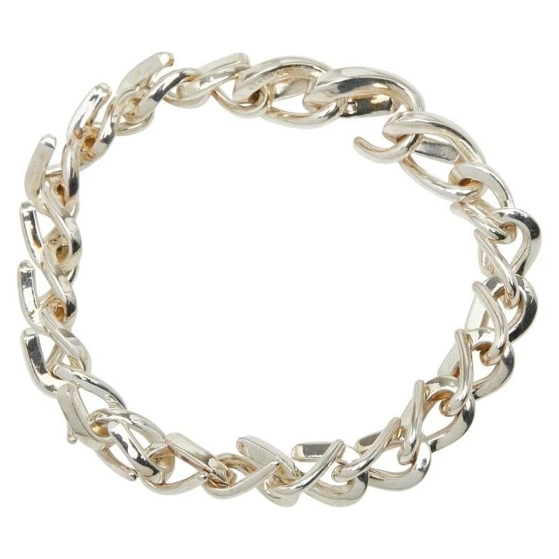 TIFFANY & CO. MEDIUM LINK 925 SILVER LENGTH 19.5 CM BRACELET PRE OWNED (1 of 2)