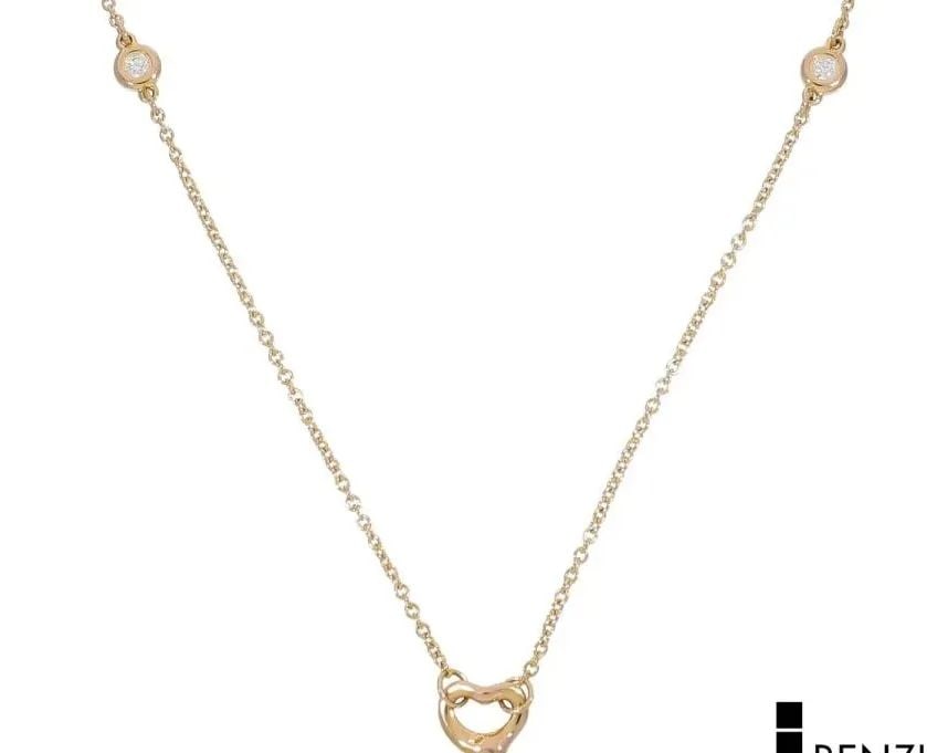 TIFFANY & CO. BY THE YARD HEART DIAMOND LENGTH 40.5CM NECKLACE PRE OWNED: TIFFANY & CO. BY THE YARD HEART DIAMOND LENGTH 40.5CM NECKLACE PRE OWNED TIFFANY & CO. BY THE YARD HEART DIAMOND LENGTH 40.5CM NECKLACE PRE OWNED Item Description Tiffany & Co. By the Yard Open Heart
