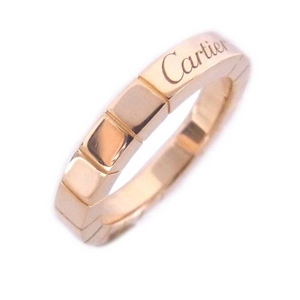 CARTIER LANIÈRE RING K18 PINK GOLD #47 US SIZE NO. 4 RING PRE OWNED: CARTIER LANIÈRE RING K18 PINK GOLD #47 US SIZE NO. 4 RING PRE OWNED Item Description Description of ItemMaterial/Specifications Ref.B4048300 750PGK18 pink goldVarious sizes Ring size: #47 (US Size No