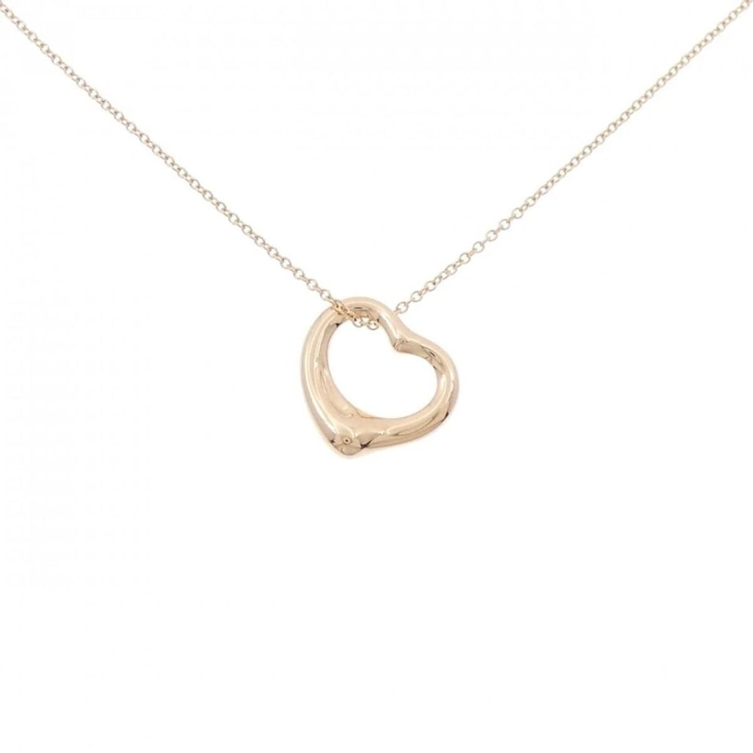 TIFFANY & CO. OPEN HEART NECKLACE 750 PINK GOLD 41CM 4.3G: TIFFANY & CO. OPEN HEART NECKLACE 750 PINK GOLD 41CM 4.3G Item Description Brand/Manufacturer: Tiffany & Co.Product Name: Tiffany NecklaceCommon Name: Open HeartProduct Rank: Pre-owned A / Excellent c