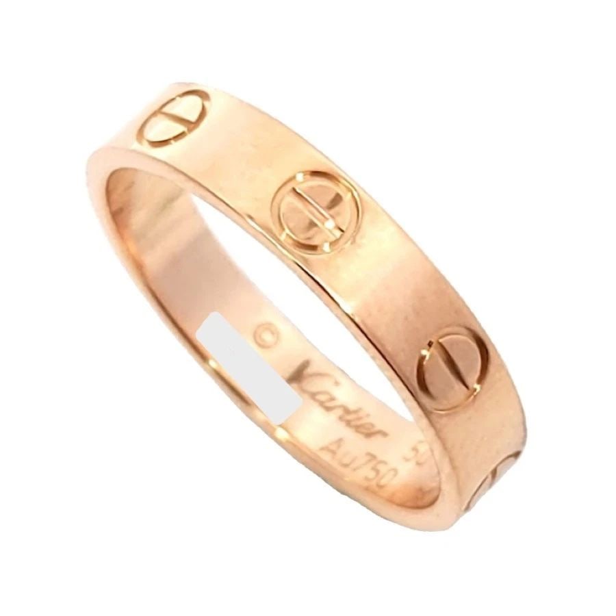 CARTIER MINI LOVE B40852 K18 PINK GOLD US SIZE NO. 5-5.5 RING PRE OWNED: CARTIER MINI LOVE B40852 K18 PINK GOLD US SIZE NO. 5-5.5 RING PRE OWNED Item Description Description of Itembrand CartierProduct name Mini Love B40852material 750PG/pink goldweight 3.0gRing size: 50,