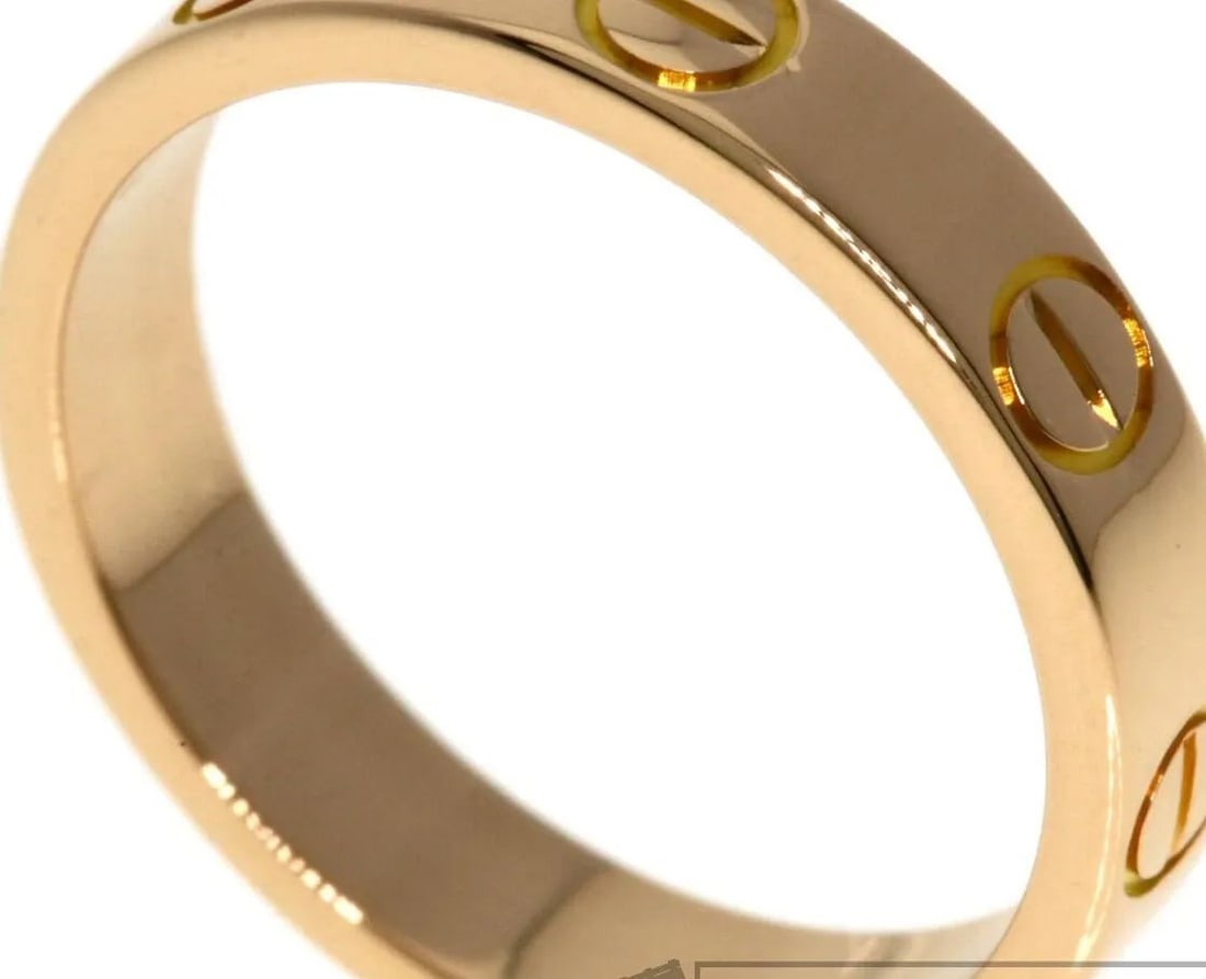 CARTIER MINI LOVE RING #48 US SIZE NO. 4.5 K18 PINK GOLD RING PRE OWNED (1 of 2)